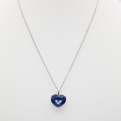 Image Chopard - So happy Herzanhänger an Kette, WG 750/000, 3 Brill. in herzförm. Stein gef. ...