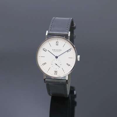 Image NOMOS gents wristwatch Tangente, manual winding, Germany around 2020, on both sides ...
