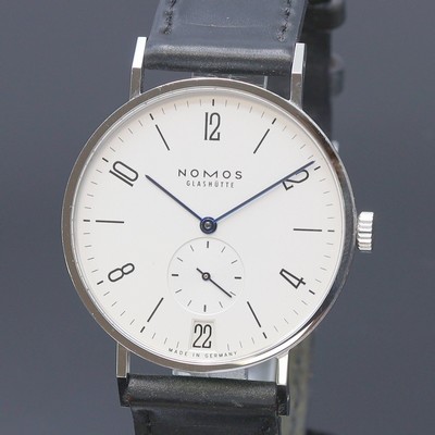 27117453a - NOMOS Herrenarmbanduhr Tangente, Handaufzug, Deutschland um 2020, beids. vergl. Geh. ...