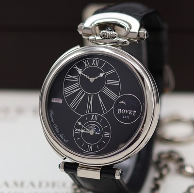 27117462a - BOVET Fleurier Amadeo Oris Mundi ungetragene Herrenarmbanduhr / Taschenuhr Referenz ...