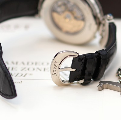 27117462b - BOVET Fleurier Amadeo Oris Mundi ungetragene Herrenarmbanduhr / Taschenuhr Referenz ...