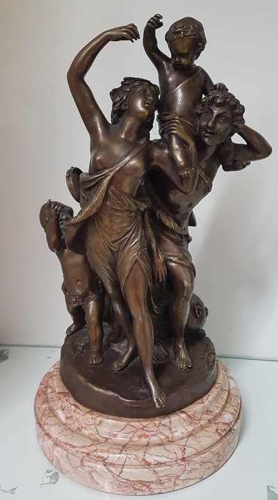 27117569a - Nach Claude Michel Clodion (1738-1814), Triumph des Bacchus, Bronze, Guss der ...
