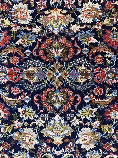27117581c - Ghom Kork fein, Persien, Mitte 20.Jhd, Korkwolle mit Seide, ca. 212 x 150 cm, EHZ: 1-2 ...