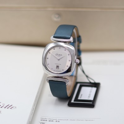 Image GLASHÜTTE Original Pavonina unworn ladies wristwatch with diamonds reference 1-03-01 - ...