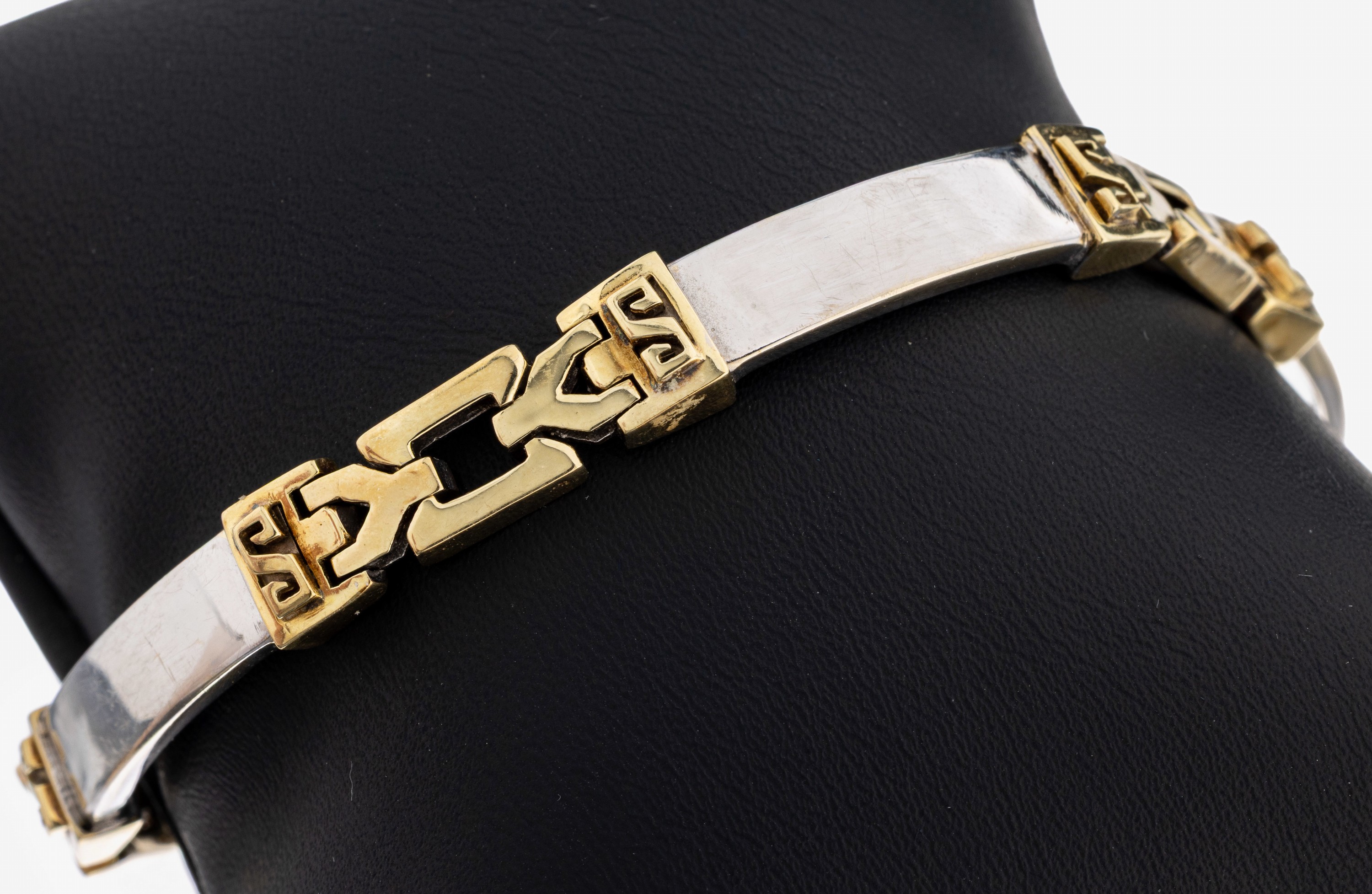 Image 27117629 - 14 kt Gold Armband, GG/WG 585/000, L. ca. 19 cm, Kastenschloss mit Sicherheitsacht, ca. ...