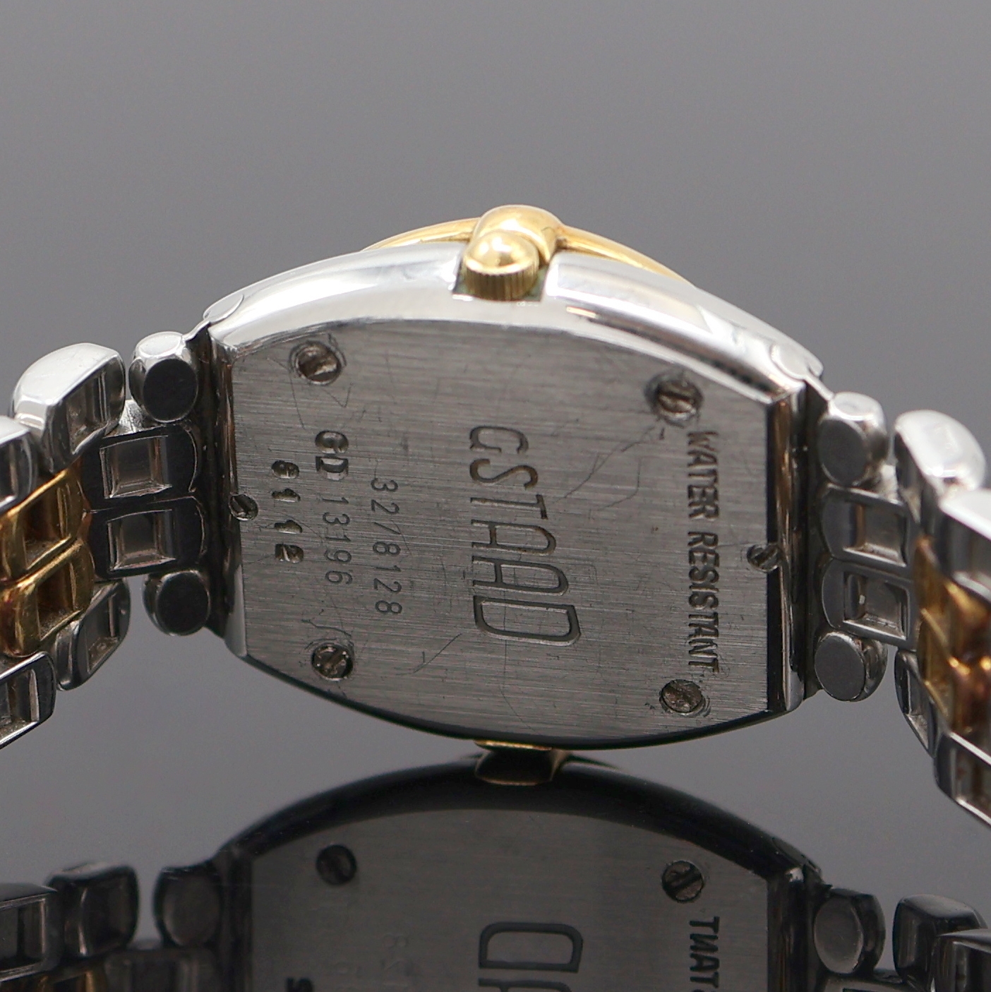 Detail e: CHOPARD Gstaad Damenarmbanduhr Referenz 32/8128, Schweiz um 2000, quarz, Edelstahl/Gold komb. inkl. orig. Gliederband m. dopp. Faltschl., ...
