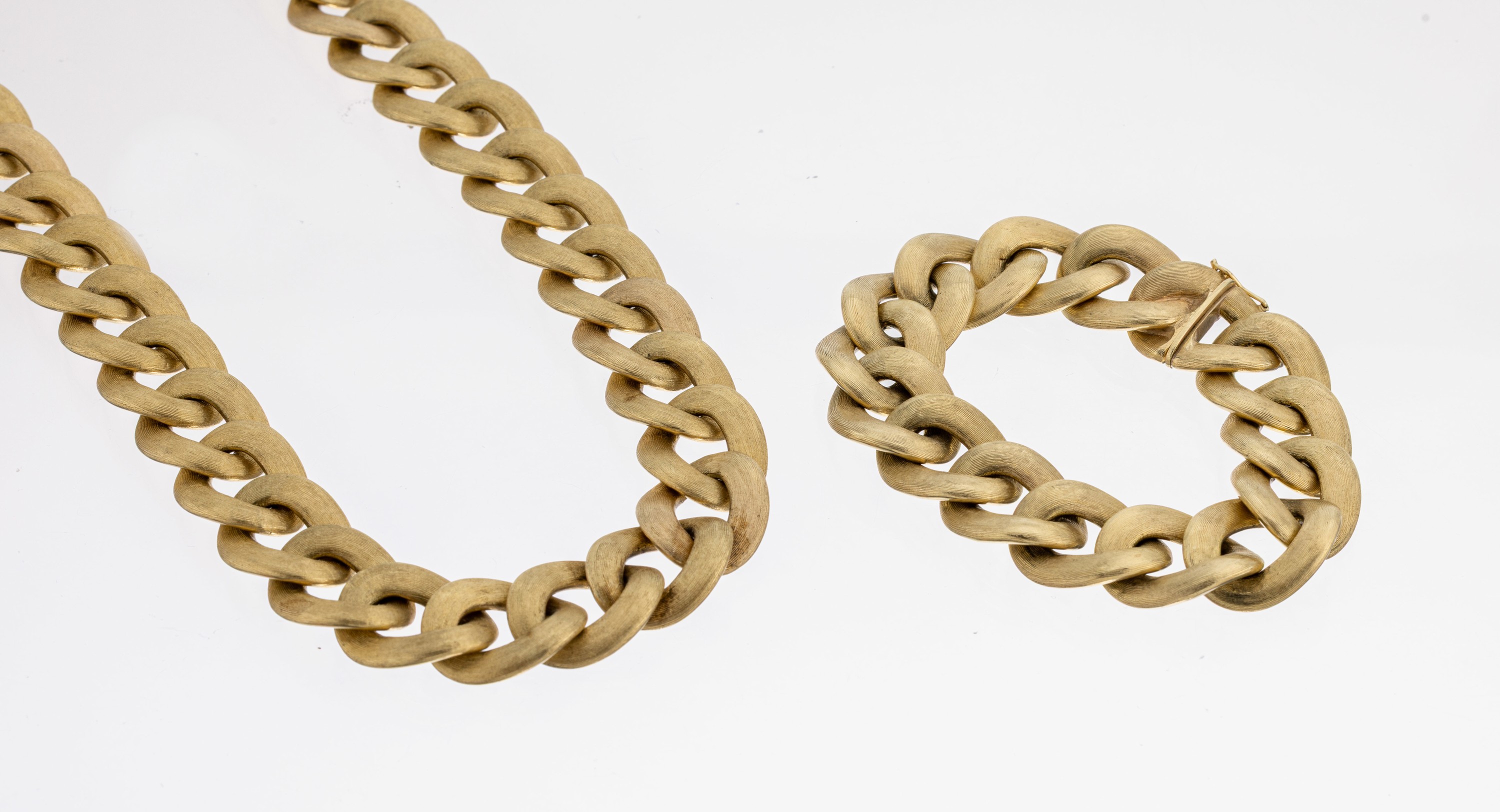 Image 27117653 - 14 kt Gold Schmuckset, ca. 185.5 g, GG 585/000, best. aus: 1 Collier, schauseitig ...