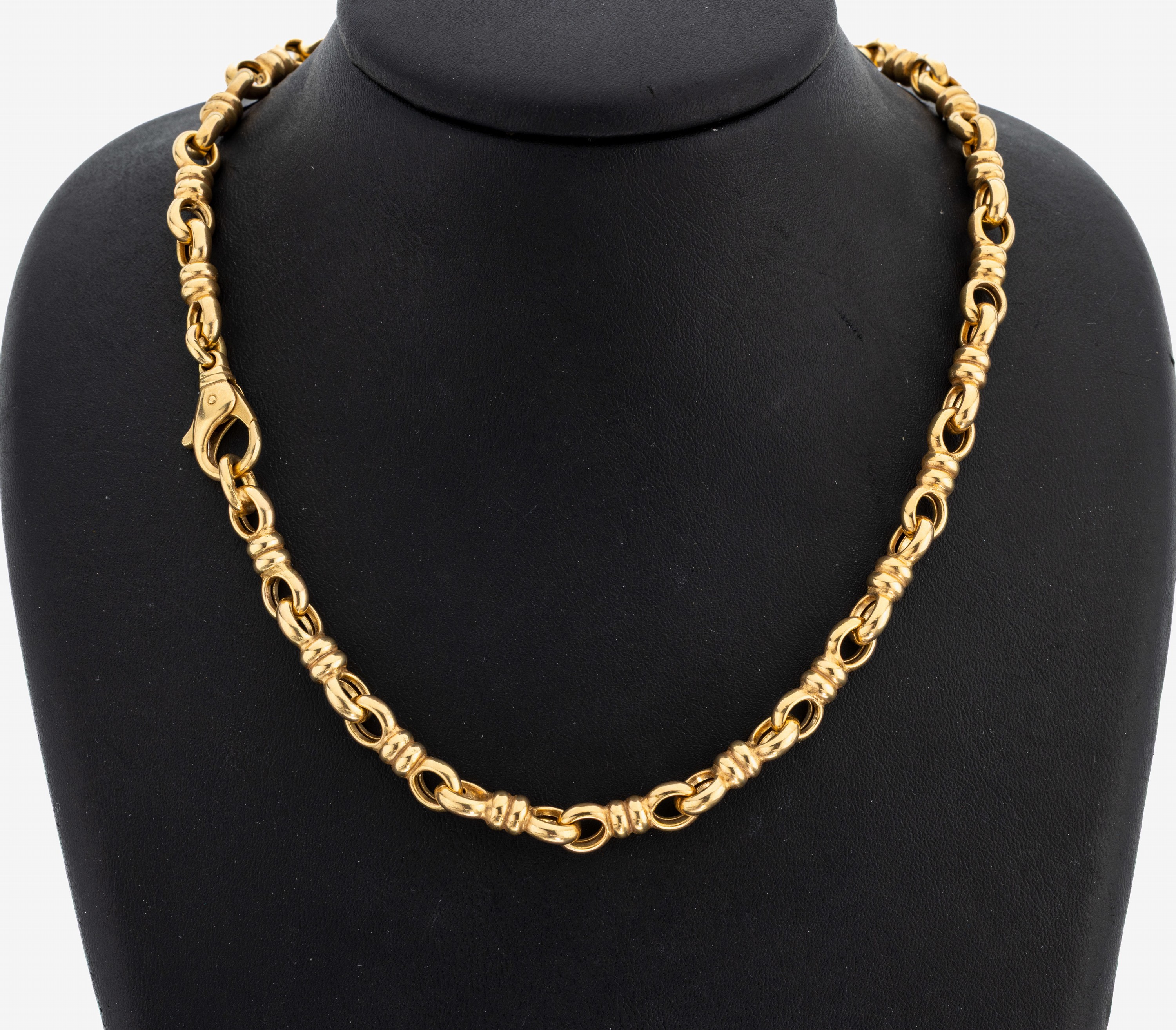 Image 27117655 - 14 kt Gold Collier, GG 585/000, L. ca. 45 cm, Karabinerschließe, ca. 50.6 g