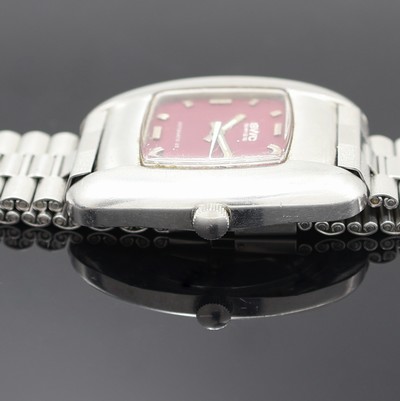 27117642c - BWC Herrenarmbanduhr in Stahl an NSA Band, Schweiz um 1975, Automatik, Boden verschr., ...