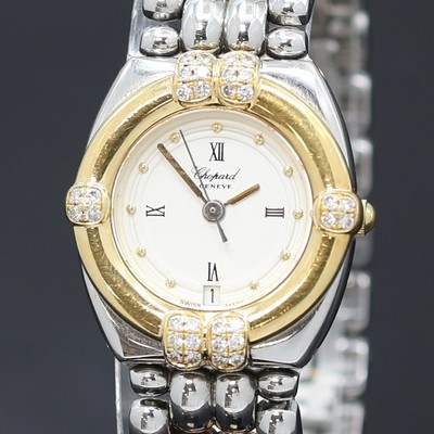27117643a - CHOPARD Gstaad Damenarmbanduhr Referenz 32/8128, Schweiz um 2000, quarz, Edelstahl/Gold ...