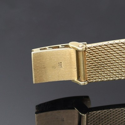 27117644c - Armbanduhr bezeichnet ERWO in GG 585/000 mit Diamanten, Schweiz um 1975, Handaufzug, ...