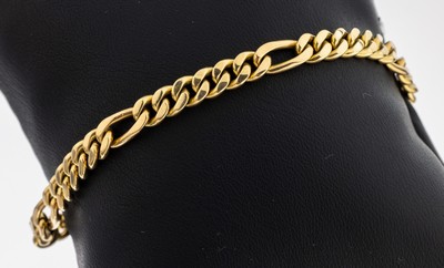Image 18 kt Gold Armband, GG 750/000, L. ca. 18.5cm, Kastenschloss mit 2 Sicherheitsachten, ...