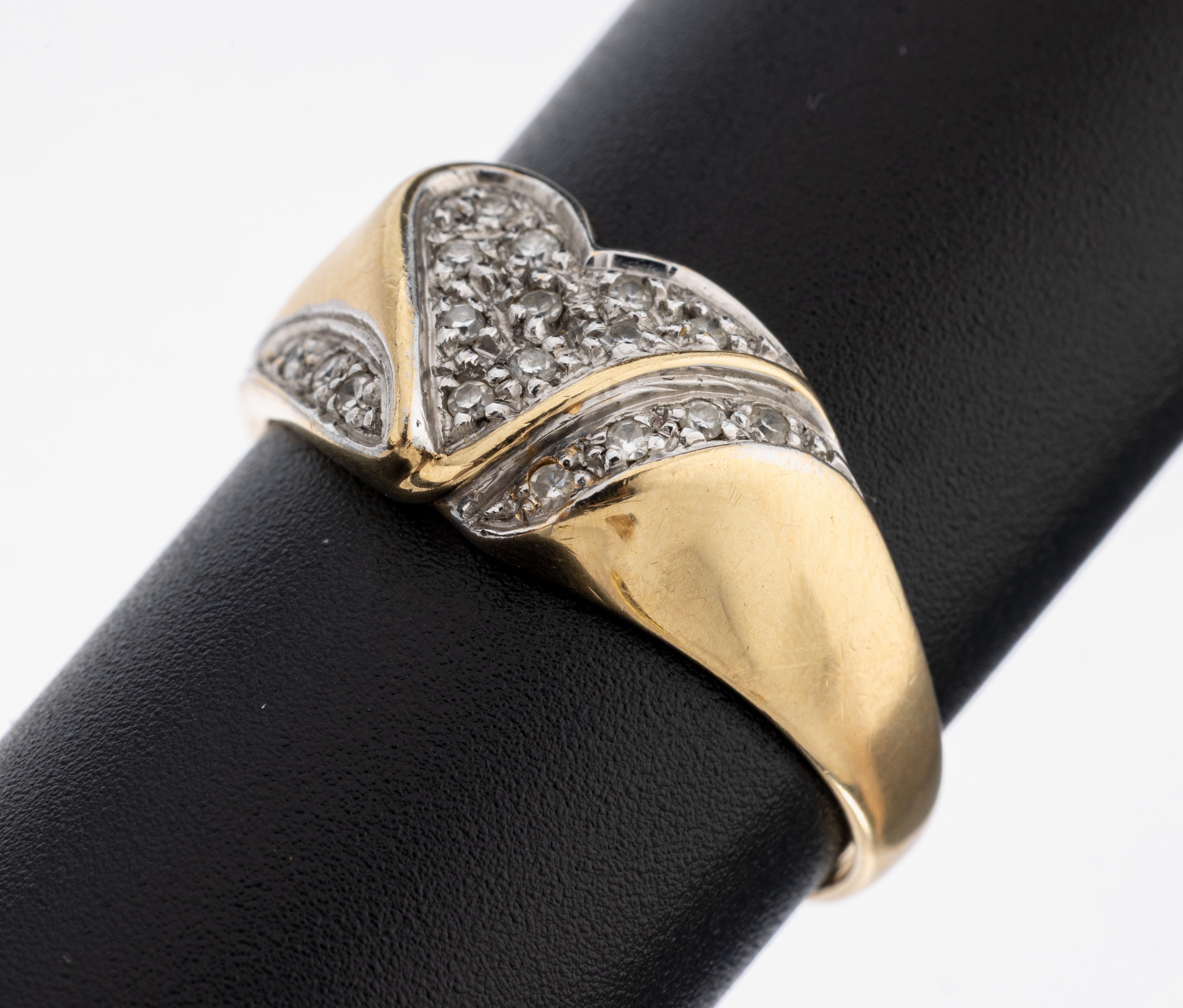 Image 27117725 - 14 kt Gold Diamant-Ring, GG 585/000, 17 8/8-Diamanten zus. ca. 0.08 ct Weiß/p, RW 58, ...
