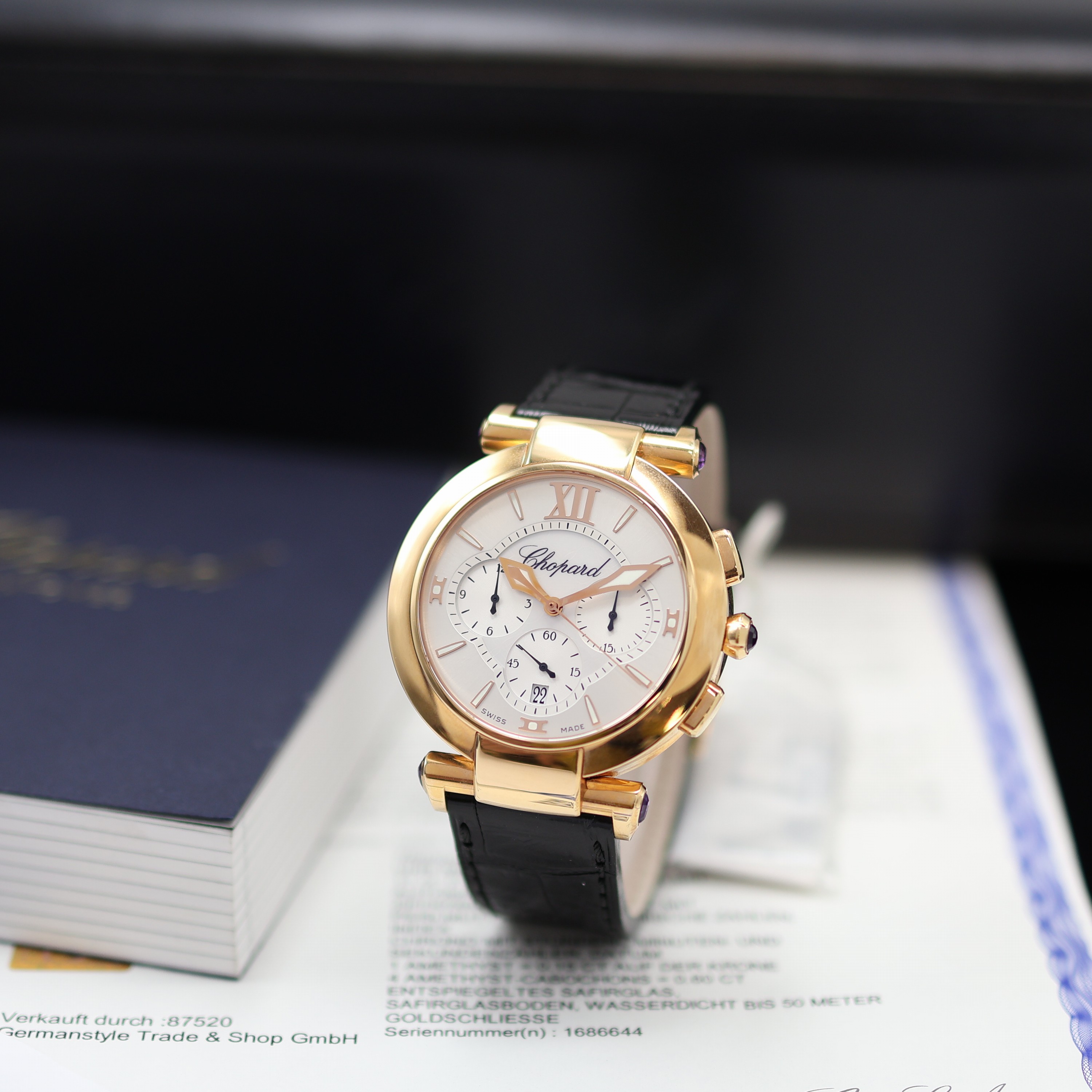 Image 27117744 - CHOPARD Imperiale ungetragener Armbandchronograph in RG 750/000 Referenz 384211-5001, ...
