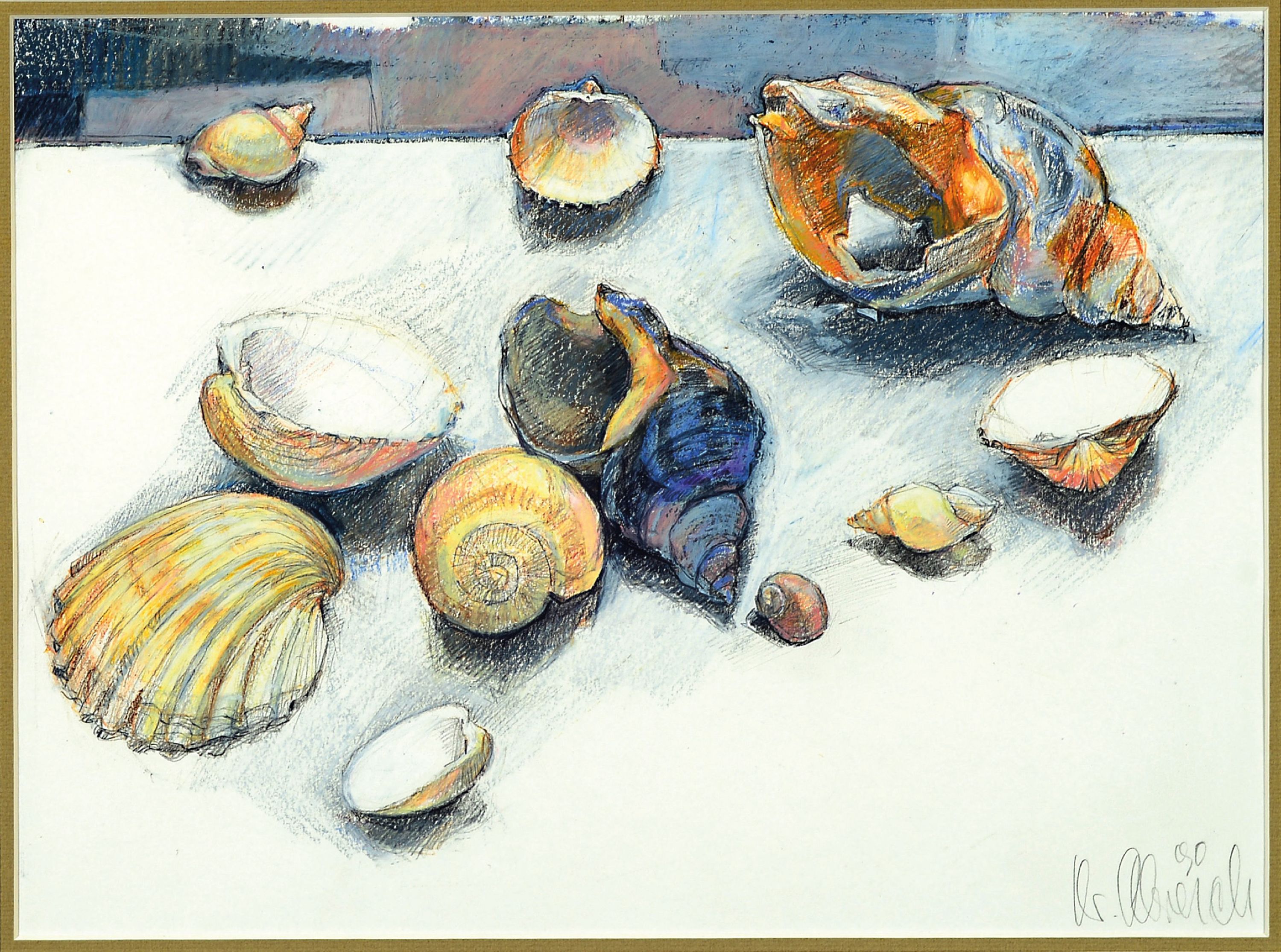 Image 27117758 - Christel Abresch, 1931-2011 Neustadt a.d.Wstr., Stillleben mit Muscheln, aquarellierte ...