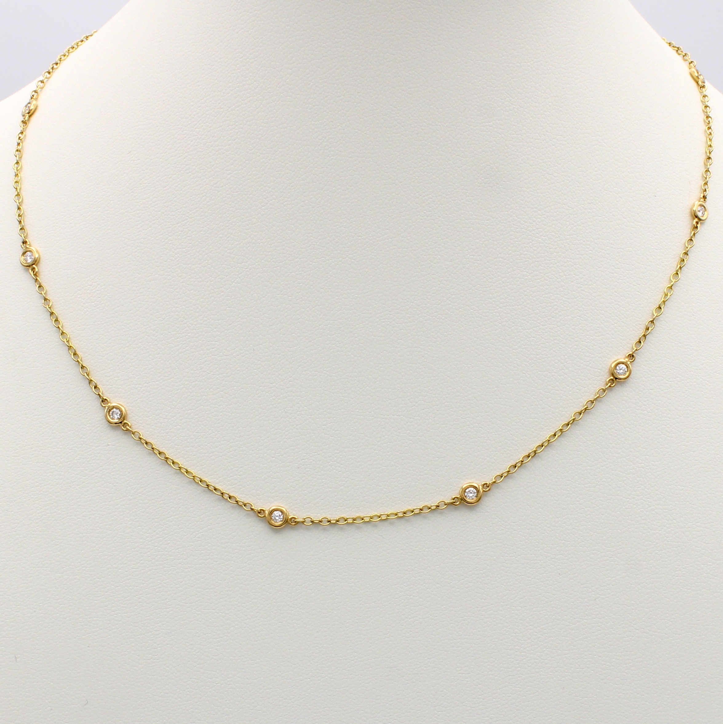 Image 27117763 - Kette mit Brillanten, GG 750/000, 10 Brill. in Kette integriert zus. ca. 0.40 ct feines ...