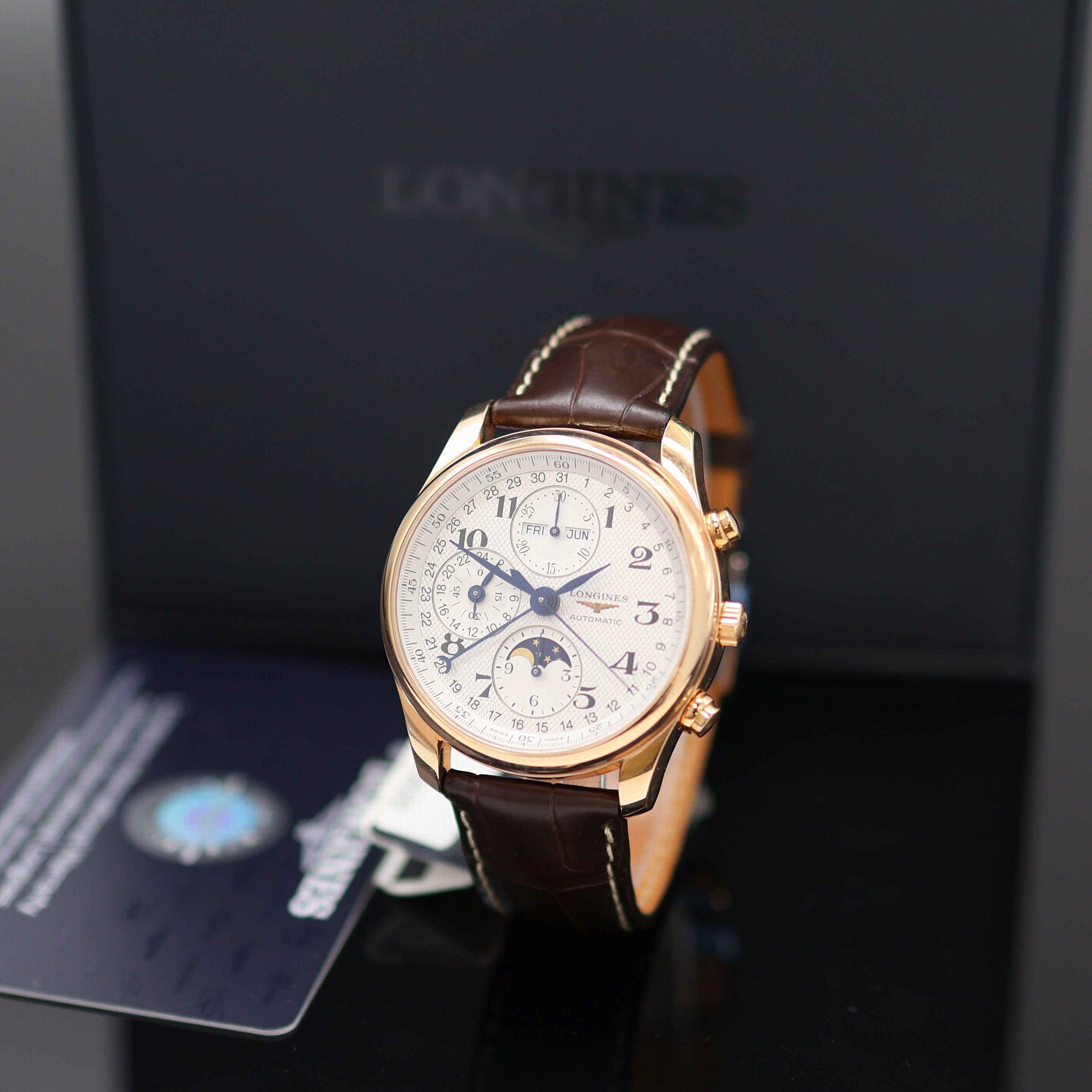 Image 27117764 - LONGINES Master Collection ungetragener Armbandchronograph mit Vollkalenderanzeige in RG ...