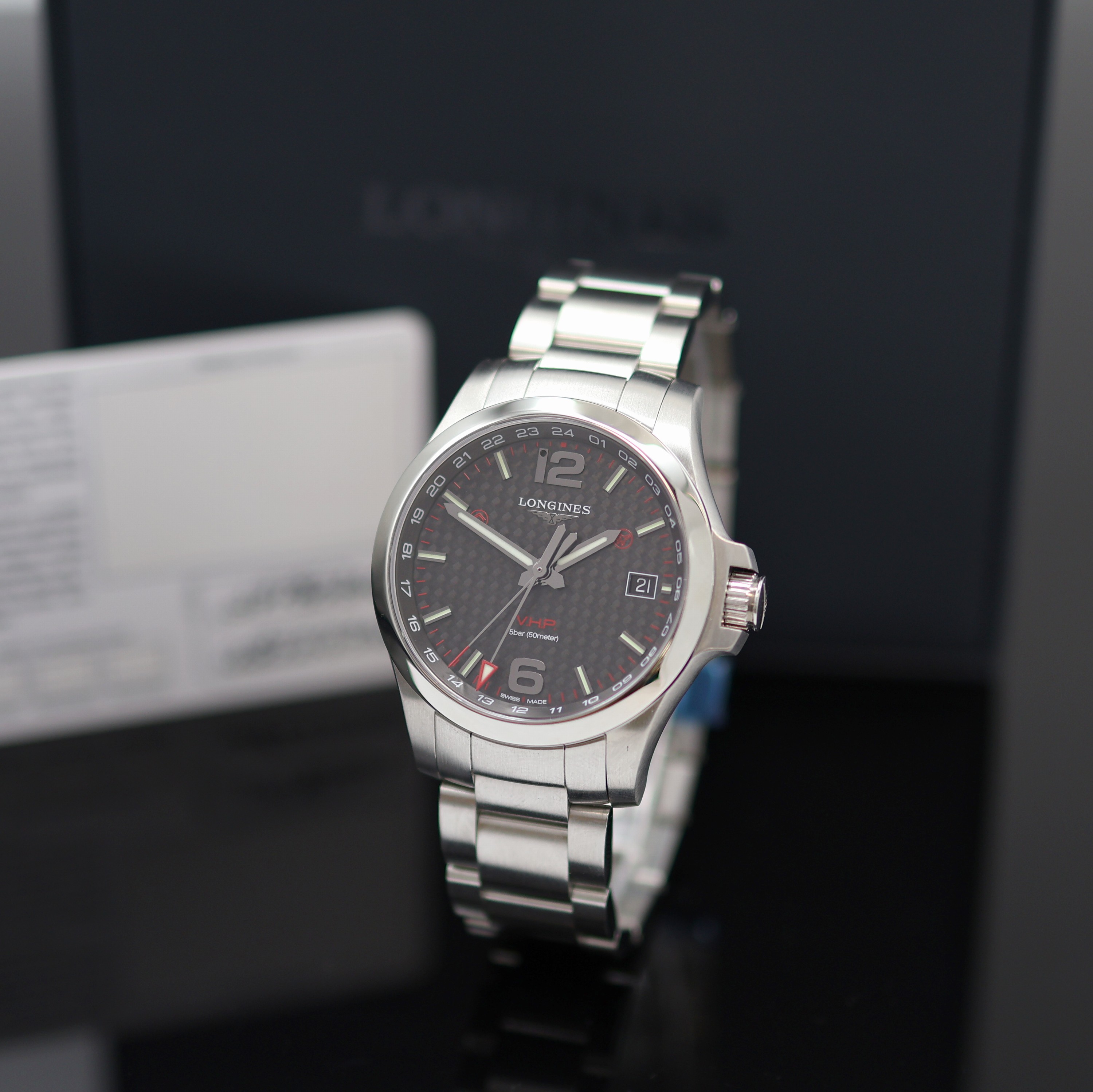 Image 27117772 - LONGINES Conquest VHP. GMT ungetragene Herrenarmbanduhr Referenz L3.718.4.66.6, quarz, ...