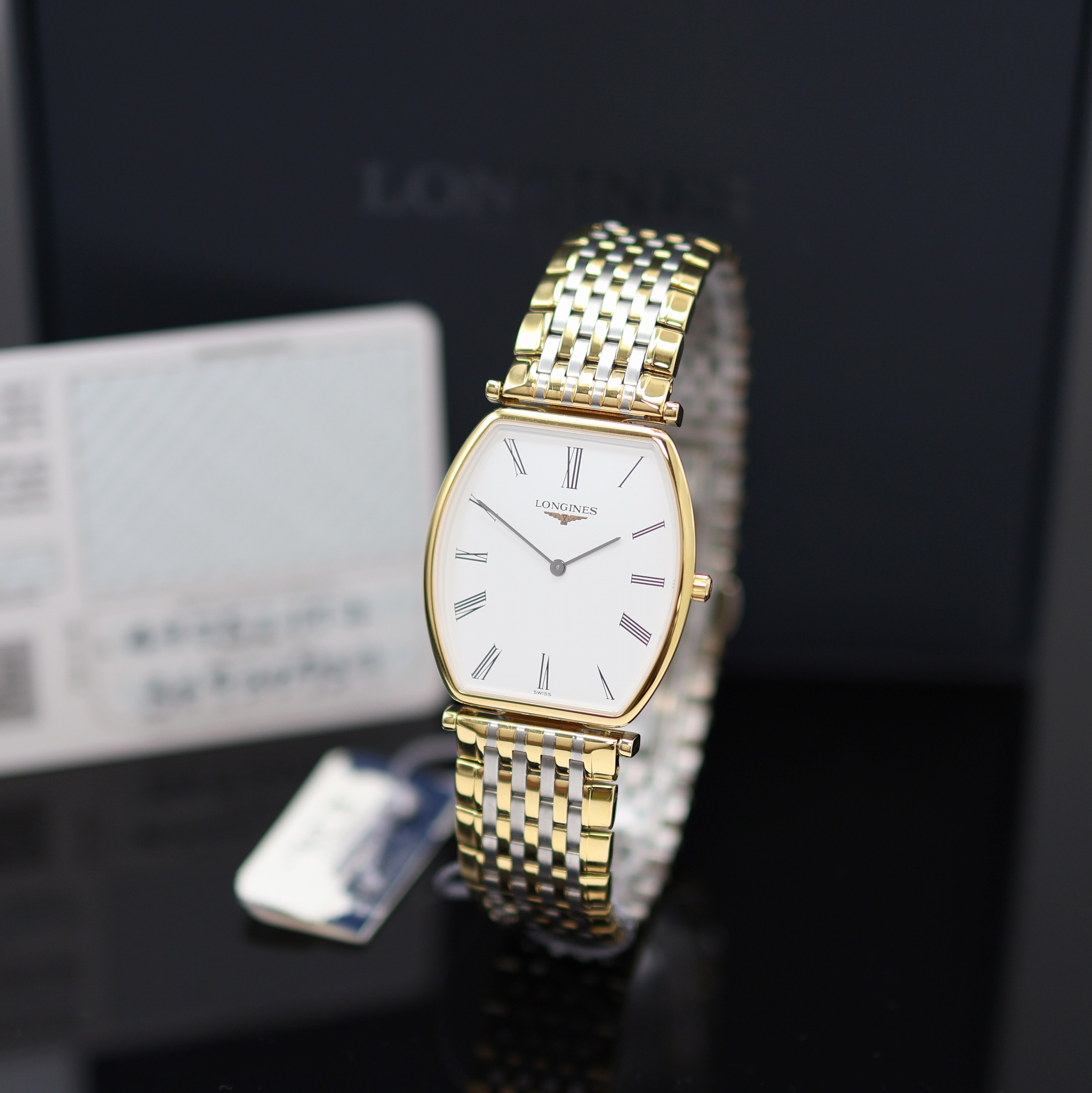 Image 27117775 - LONGINES La Grande Classique tonneauförmige Armbanduhr Referenz L4.705.2.11.7, quarz, ...