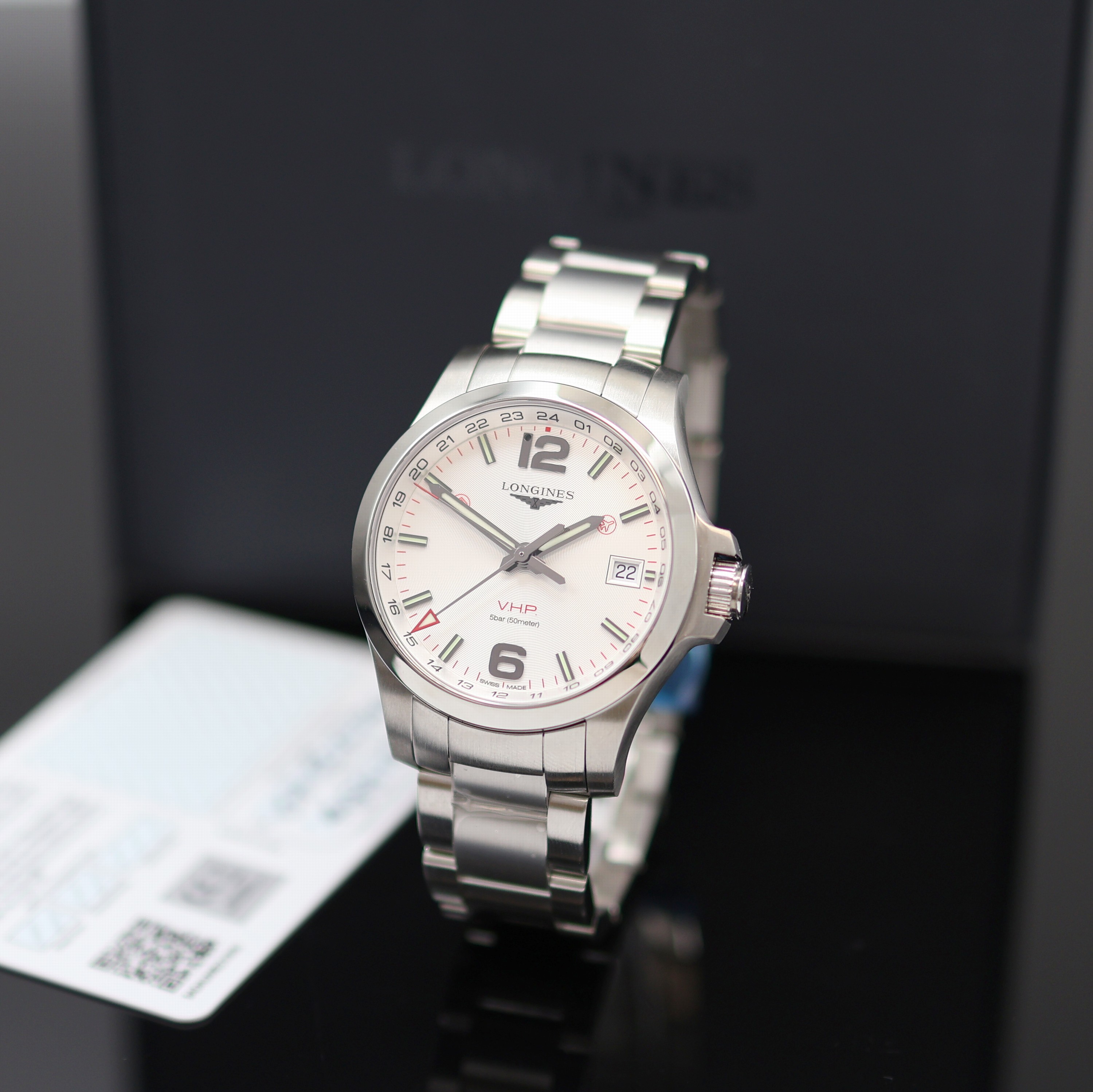 Image 27117780 - LONGINES Conquest VHP GMT ungetragene Herrenarmbanduhr Referenz L3.718.4.76.6, quarz, ...