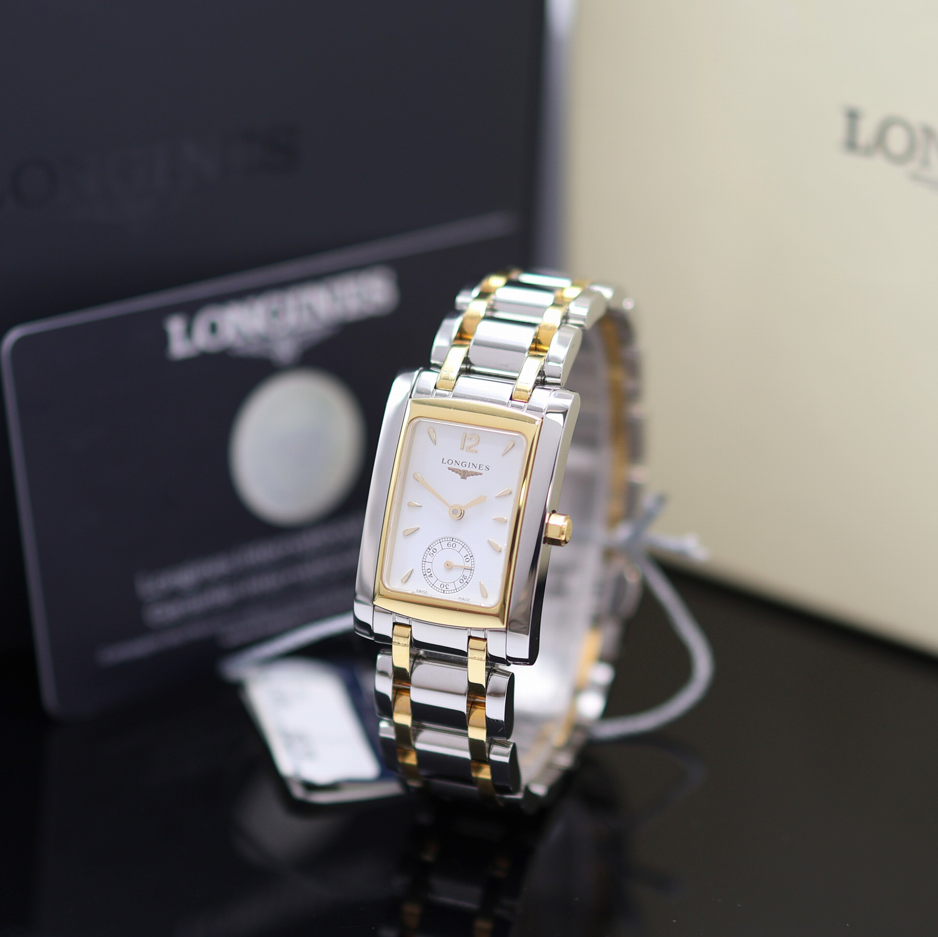 Image 27117787 - LONGINES DolceVita ungetragene Damenarmbanduhr Referenz L5.502.5.28.7, quarz, ...