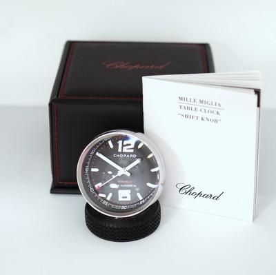 Image CHOPARD Mille Miglia Grand Turismo XL mint spherical table clock reference 518997-9001, ...