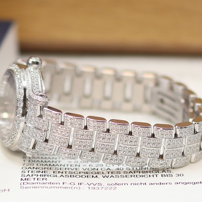 27117720c - CHOPARD Happy Sport ungetragene & extrem seltene Damenarmbanduhr in WG 750/000 mit ...