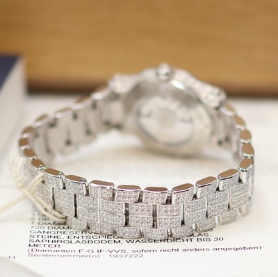 27117720d - CHOPARD Happy Sport ungetragene & extrem seltene Damenarmbanduhr in WG 750/000 mit ...