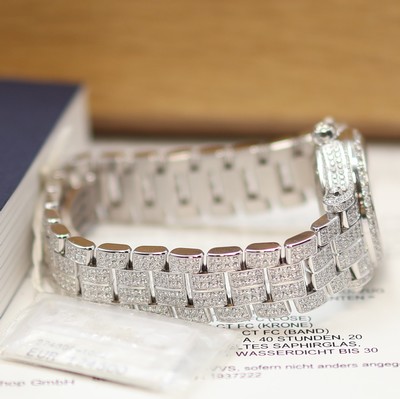 27117720e - CHOPARD Happy Sport ungetragene & extrem seltene Damenarmbanduhr in WG 750/000 mit ...