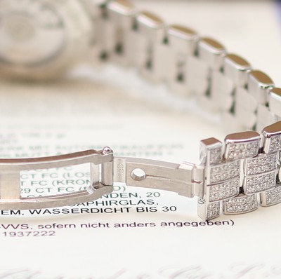 27117720f - CHOPARD Happy Sport ungetragene & extrem seltene Damenarmbanduhr in WG 750/000 mit ...