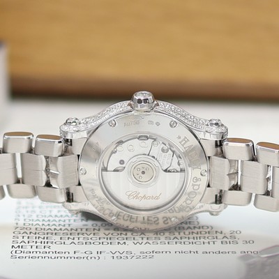 27117720i - CHOPARD Happy Sport ungetragene & extrem seltene Damenarmbanduhr in WG 750/000 mit ...