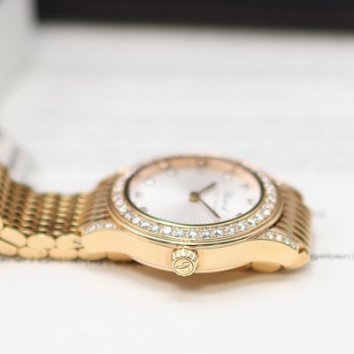 27117741d - CHOPARD Classic ungetragene Damenarmbanduhr in RG 750/000 mit Diamanten Referenz 109414- ...
