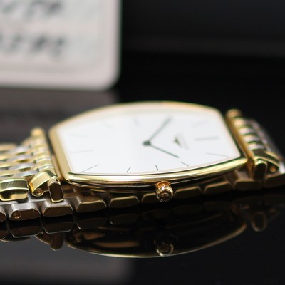 27117767c - LONGINES La Grande Classic tonneau-shaped wristwatch reference L4.705.2.12.7, quartz, ...