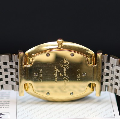 27117767d - LONGINES La Grande Classic tonneau-shaped wristwatch reference L4.705.2.12.7, quartz, ...