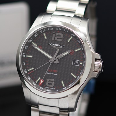 27117772a - LONGINES Conquest VHP. GMT ungetragene Herrenarmbanduhr Referenz L3.718.4.66.6, quarz, ...