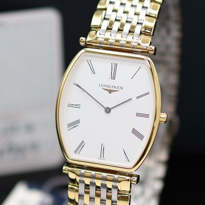 27117775a - LONGINES La Grande Classique tonneauförmige Armbanduhr Referenz L4.705.2.11.7, quarz, ...