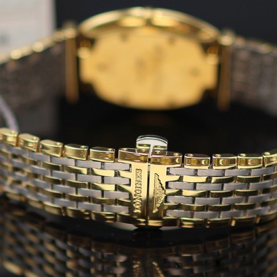 27117775b - LONGINES La Grande Classique tonneauförmige Armbanduhr Referenz L4.705.2.11.7, quarz, ...
