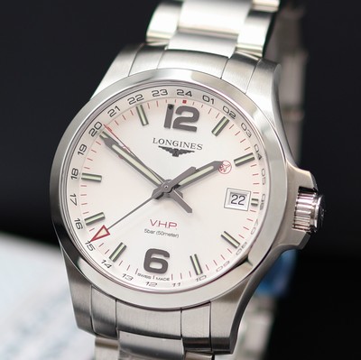 27117780a - LONGINES Conquest VHP GMT ungetragene Herrenarmbanduhr Referenz L3.718.4.76.6, quarz, ...