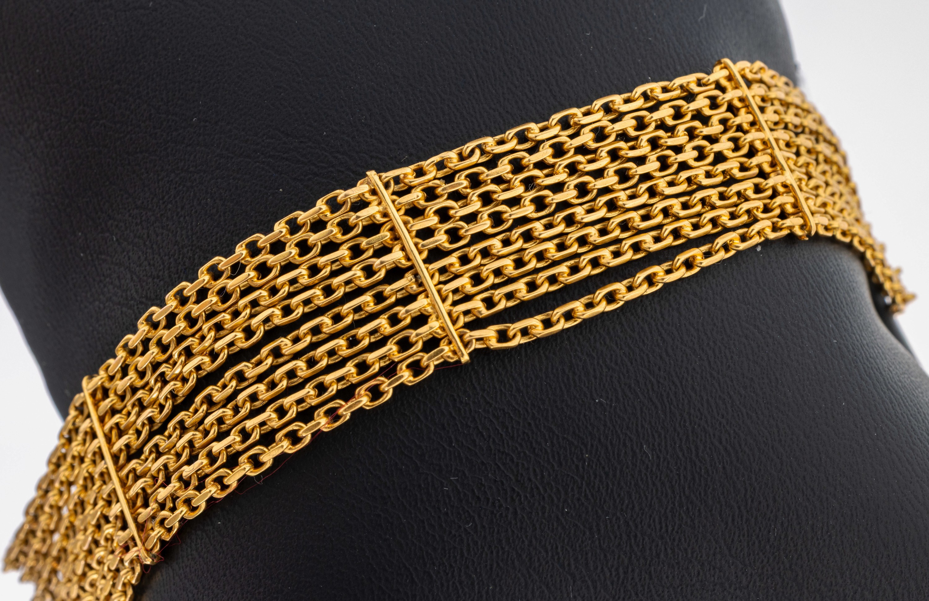 Image 27117816 - 14 kt Gold Armband, GG 585/000, 8-rhg., L. ca. 17 cm, Kastenschloss mit 2 ...