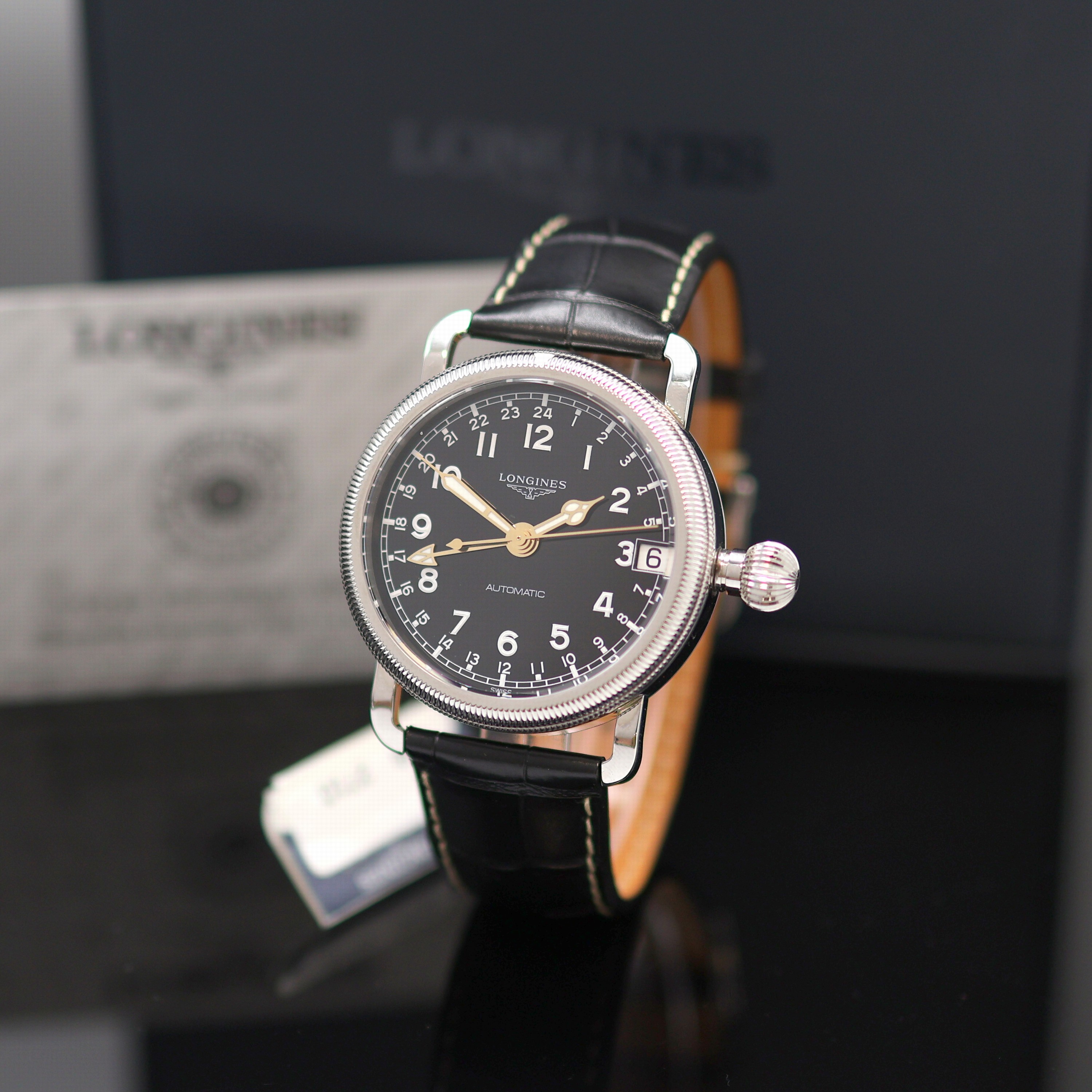 Image 27117890 - LONGINES Heritage Avigation Herrenarmbanduhr mit 2. Zeit Referenz L2.778.4.53.2, ...