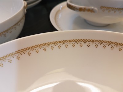 27117820l - Dinner service for 12 people, Hutschenreuther, Poetry form, Constanze decor, porcelain, ...