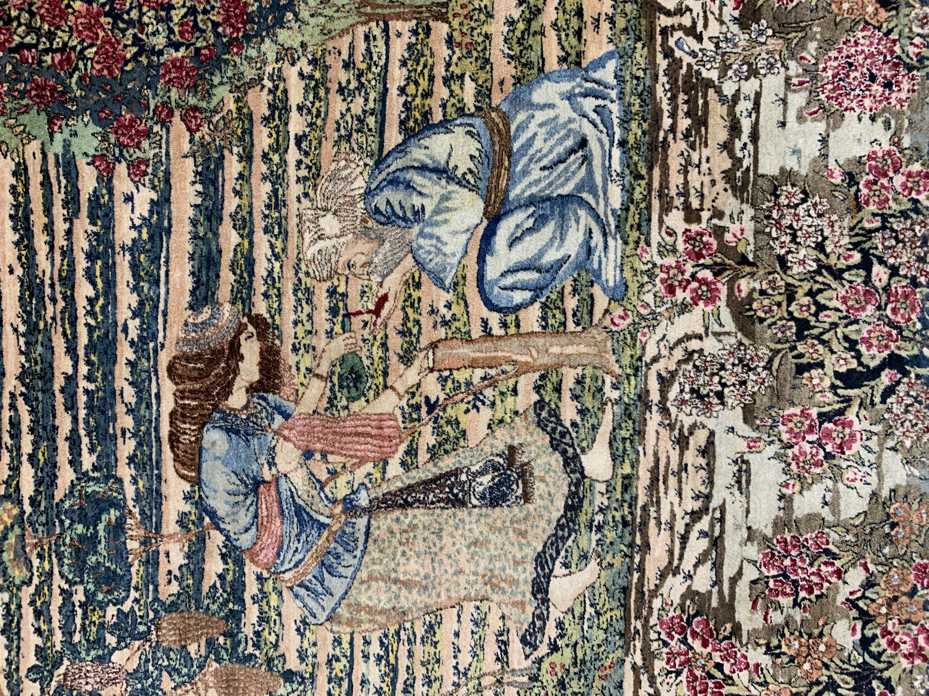 Detail c: Kerman Lawar fein, Persien, Anfang 20.Jhd, Wolle auf Baumwolle, ca. 245 x 155 cm, EHZ: 2