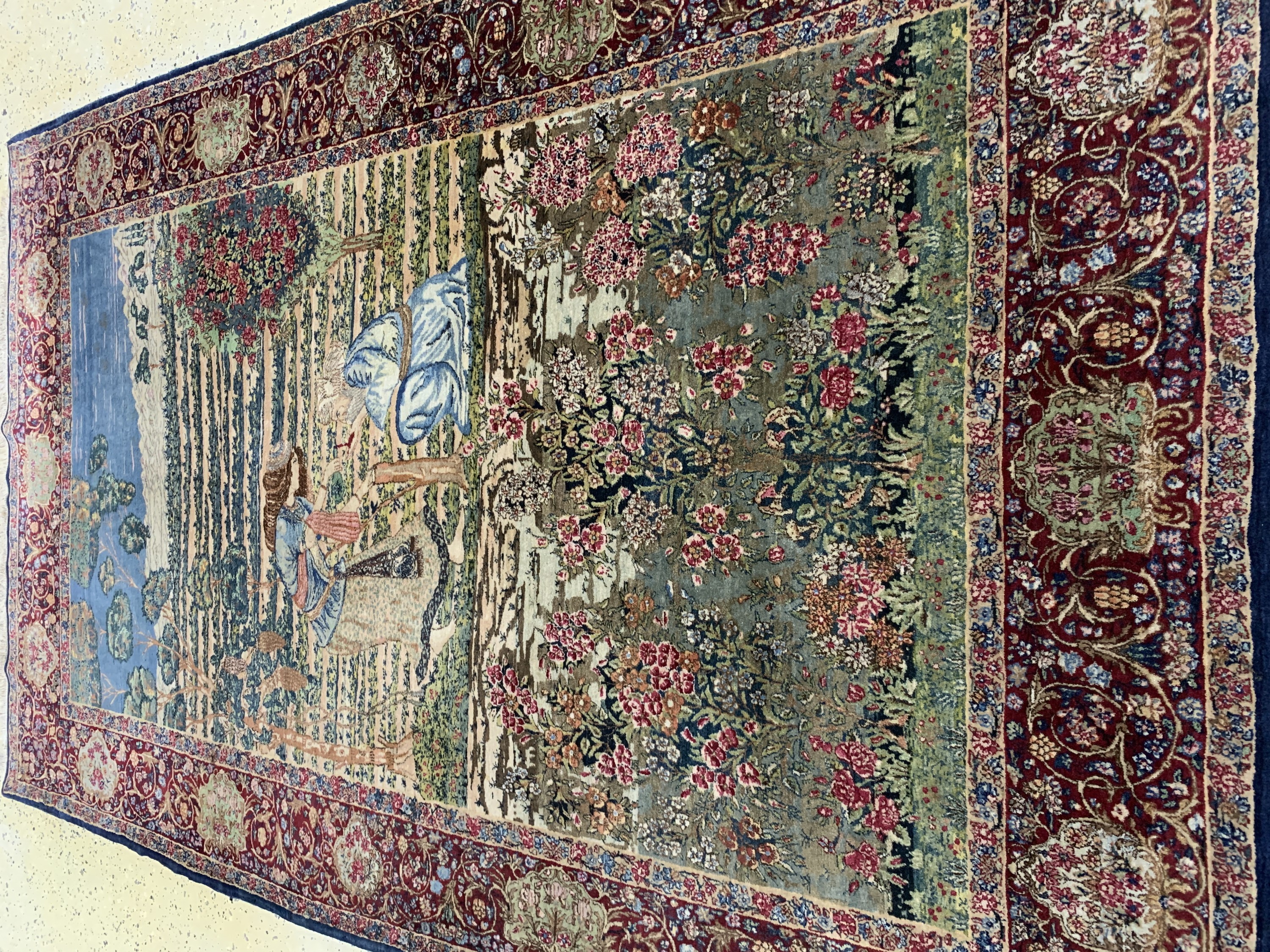 Detail g: Kerman Lawar fein, Persien, Anfang 20.Jhd, Wolle auf Baumwolle, ca. 245 x 155 cm, EHZ: 2