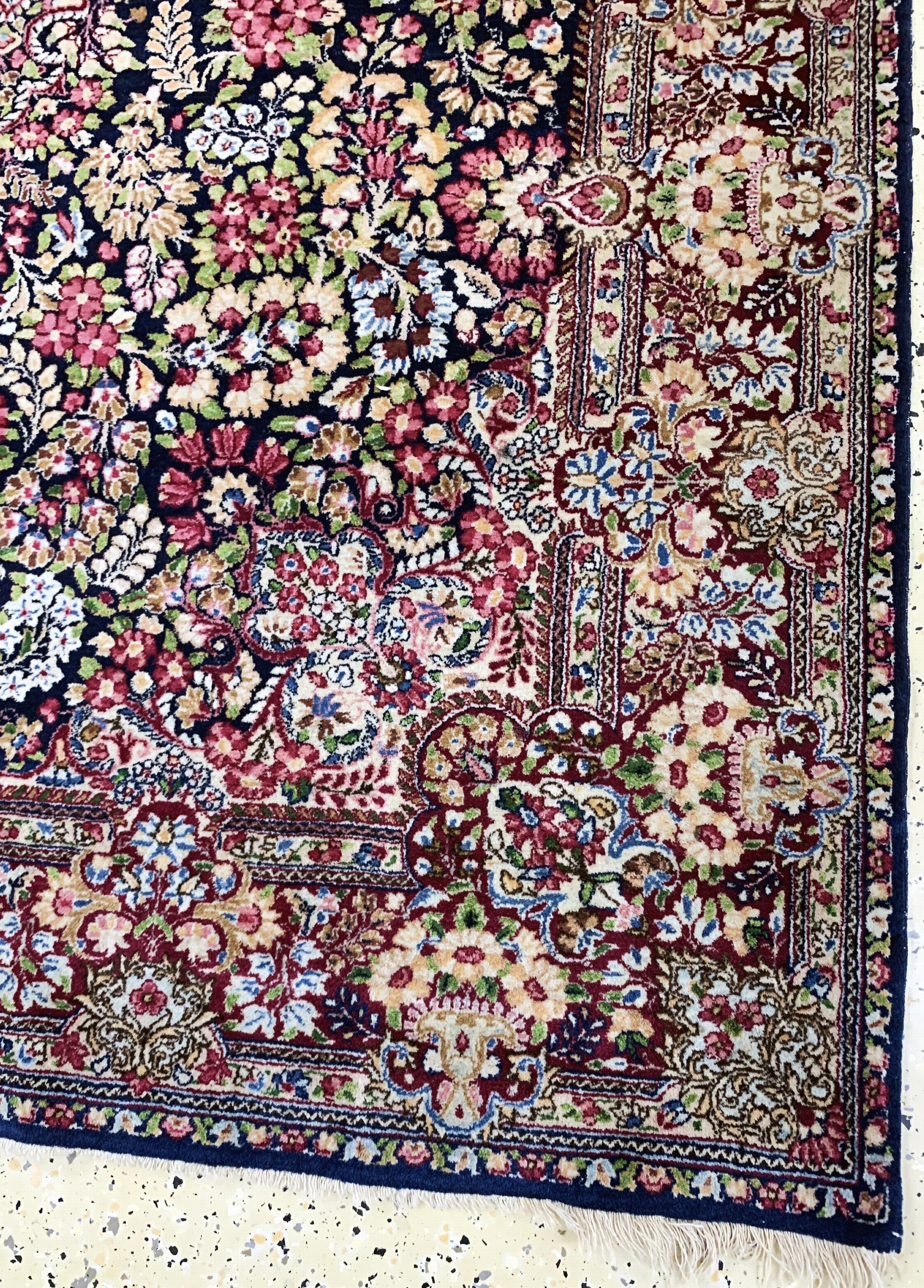 Detail a: Kerman Lawar fein, Persien, Mitte 20.Jhd, Wolle auf Baumwolle, ca. 220 x 140 cm, EHZ: 2