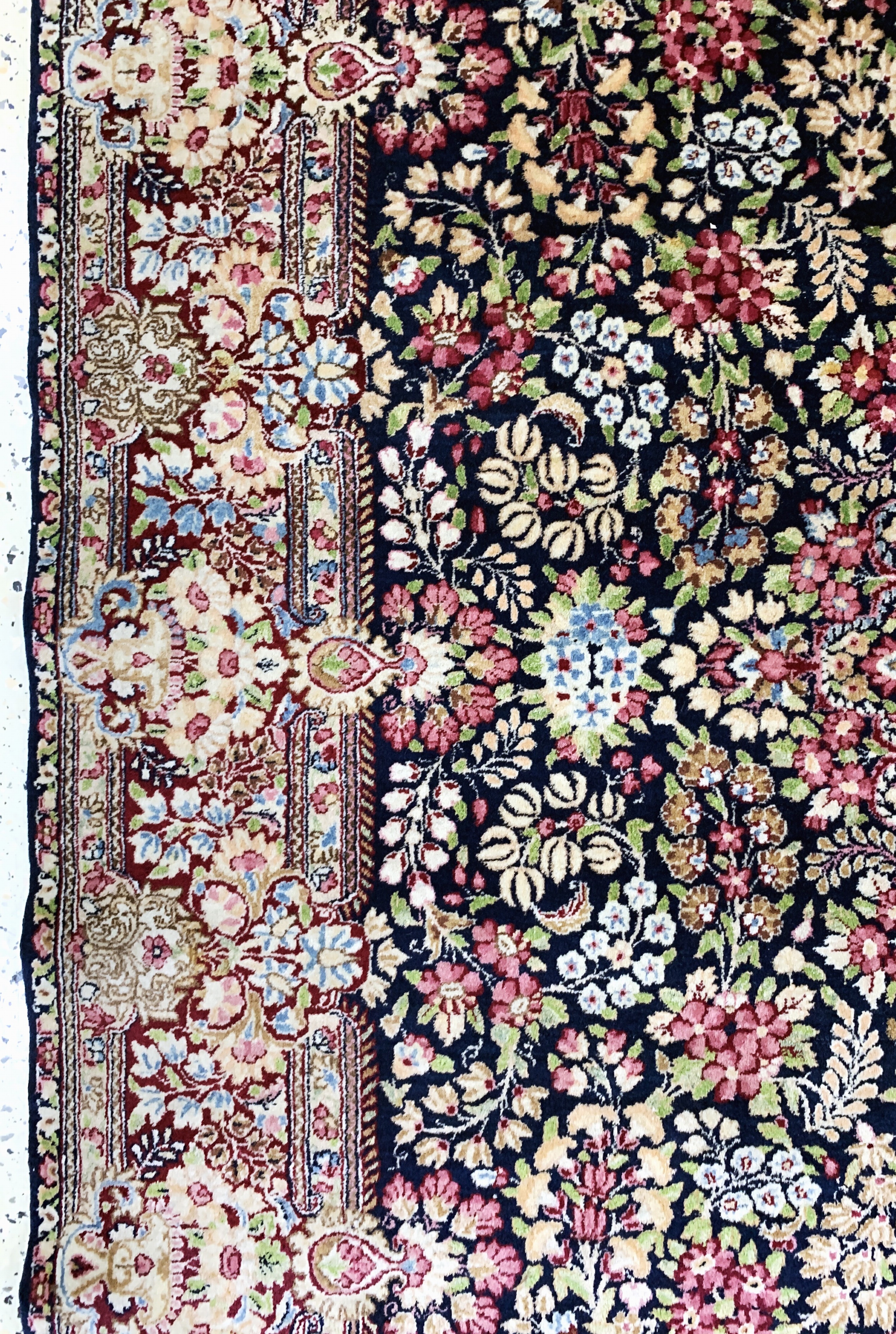 Detail c: Kerman Lawar fein, Persien, Mitte 20.Jhd, Wolle auf Baumwolle, ca. 220 x 140 cm, EHZ: 2