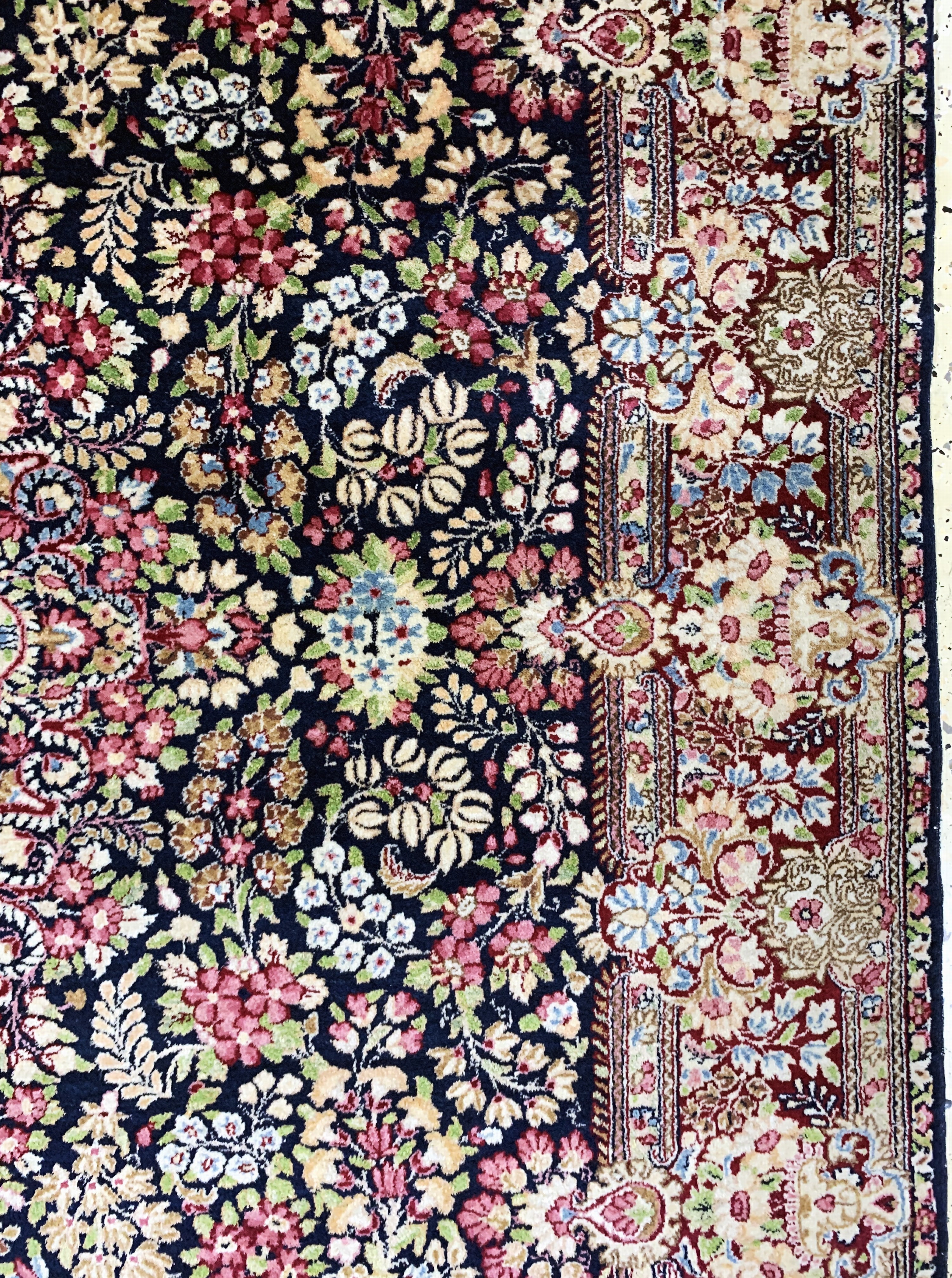 Detail d: Kerman Lawar fein, Persien, Mitte 20.Jhd, Wolle auf Baumwolle, ca. 220 x 140 cm, EHZ: 2