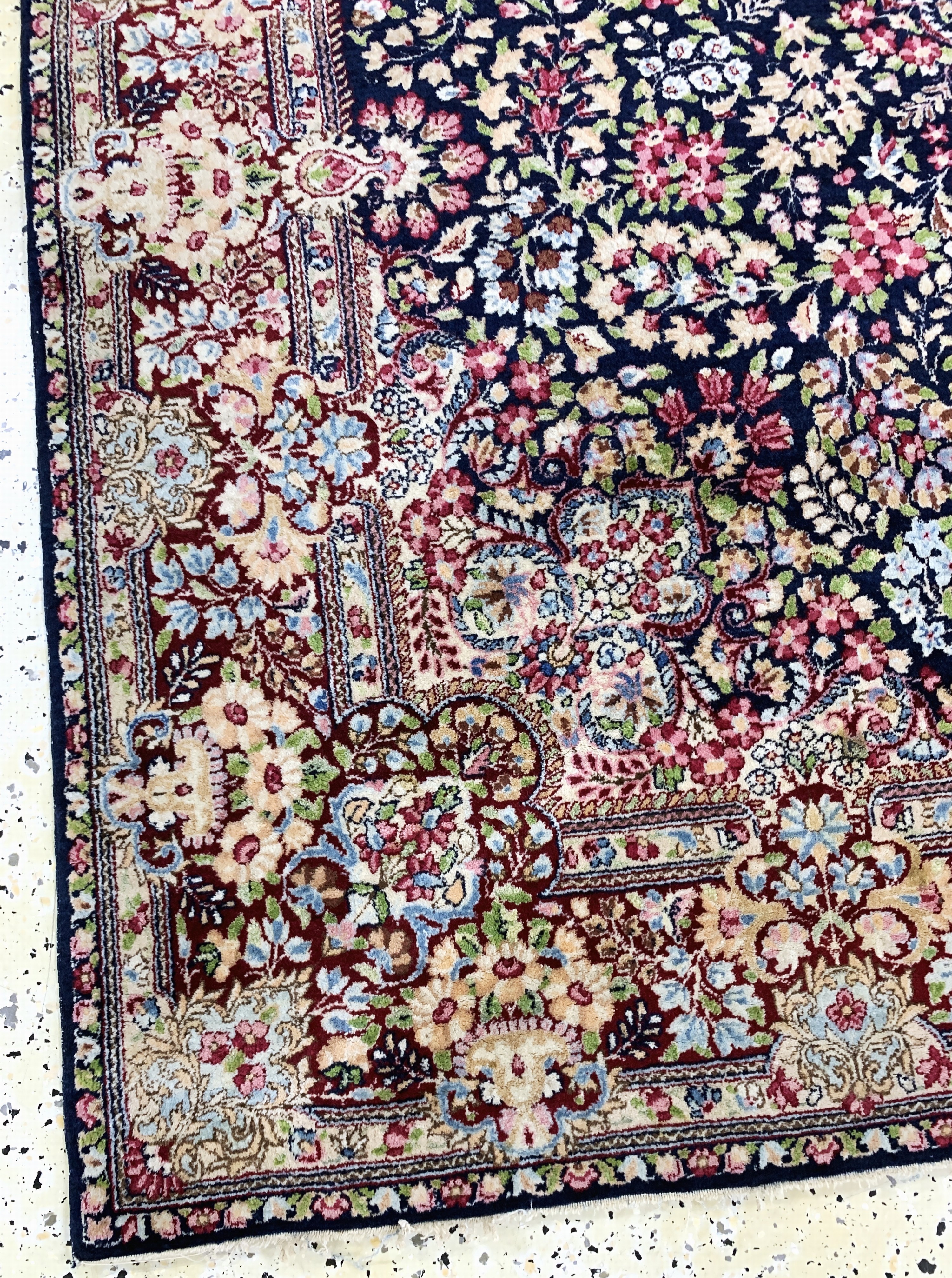 Detail f: Kerman Lawar fein, Persien, Mitte 20.Jhd, Wolle auf Baumwolle, ca. 220 x 140 cm, EHZ: 2