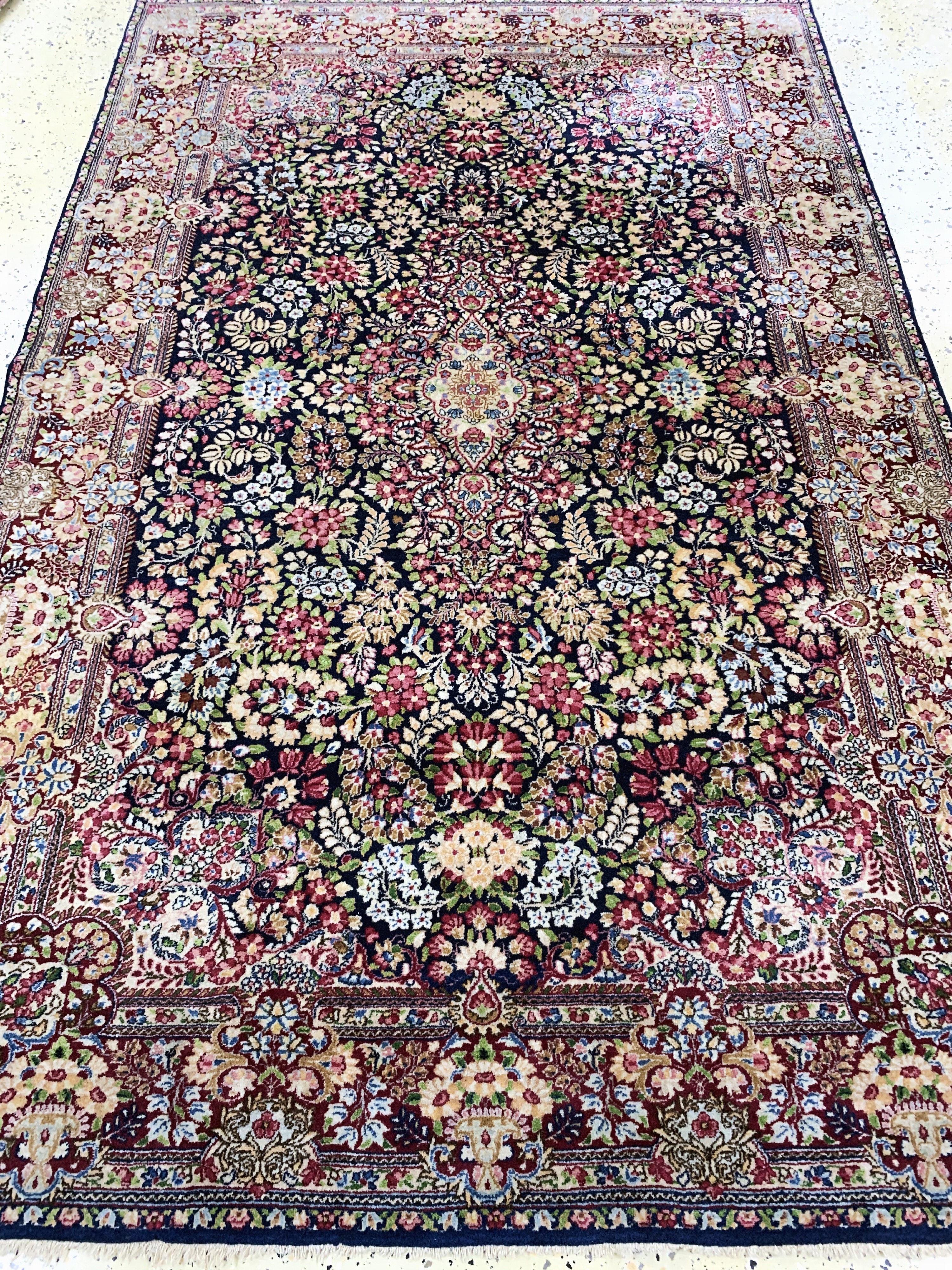 Detail g: Kerman Lawar fein, Persien, Mitte 20.Jhd, Wolle auf Baumwolle, ca. 220 x 140 cm, EHZ: 2