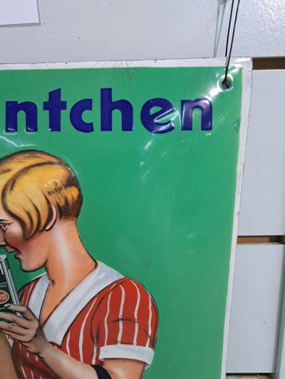 27117966f - Emailschild Persil ´Tantchen´, Düsseldorf, um 1920, Metall farbig emailliert, ...