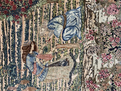 27117997c - Kerman Lawar fein, Persien, Anfang 20.Jhd, Wolle auf Baumwolle, ca. 245 x 155 cm, EHZ: ...